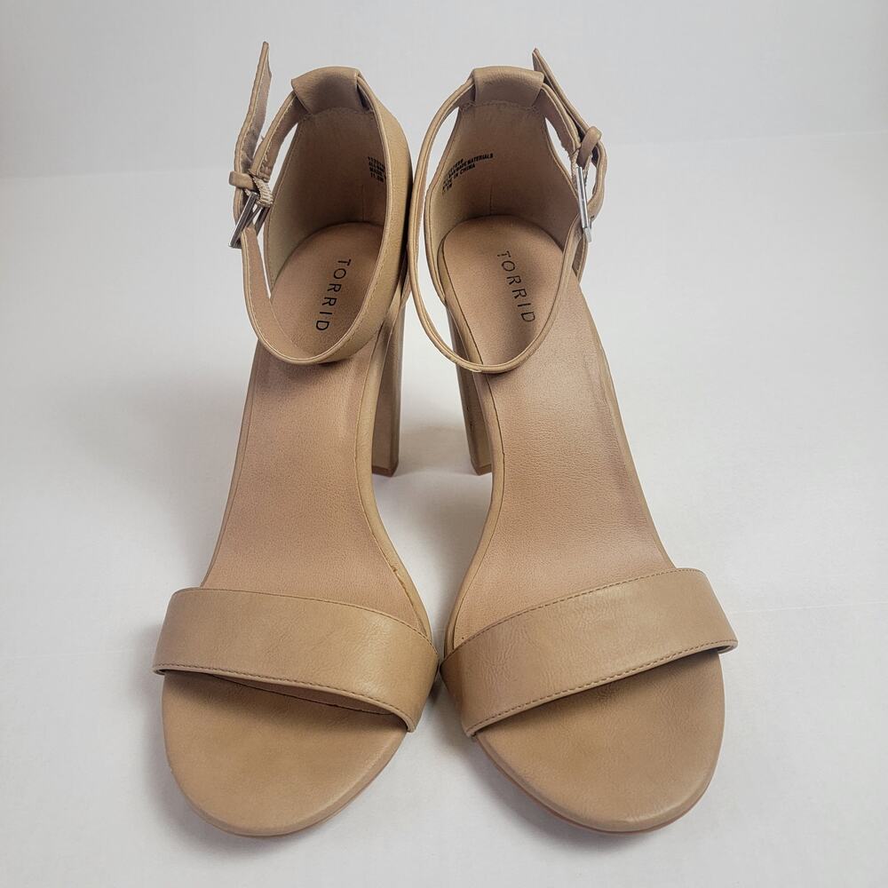 Torrid Nude Two Strap Tapered Heel Size 11.5W